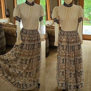 Rare Authentic Vintage Miss Elliette California Handmade Dress.